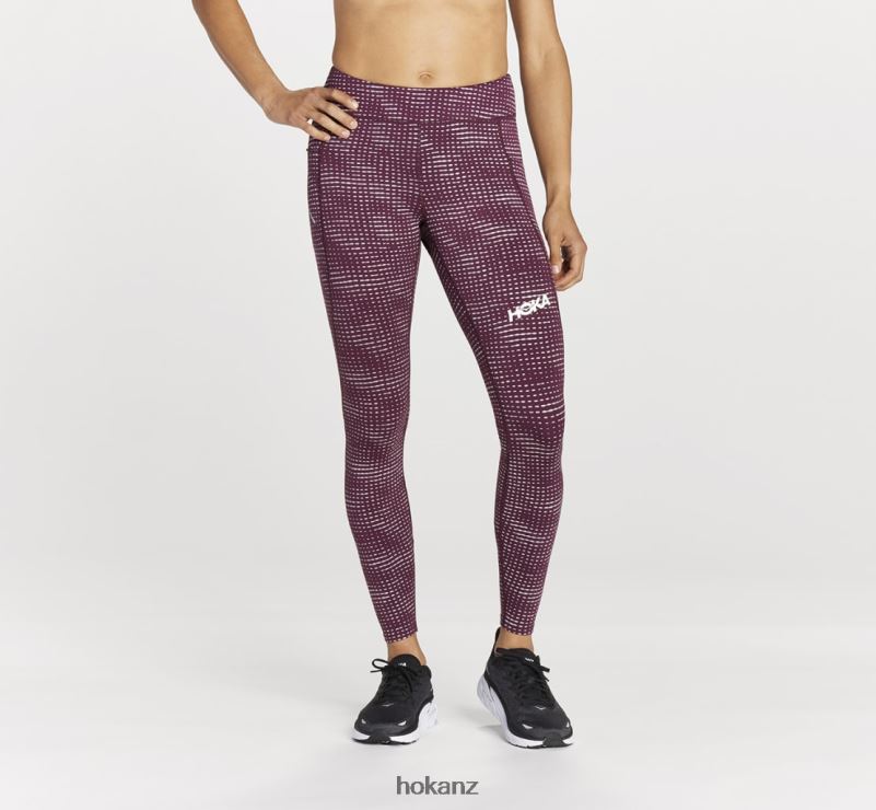 Hoka Women Performance Tight 482TD357 Grape Wine