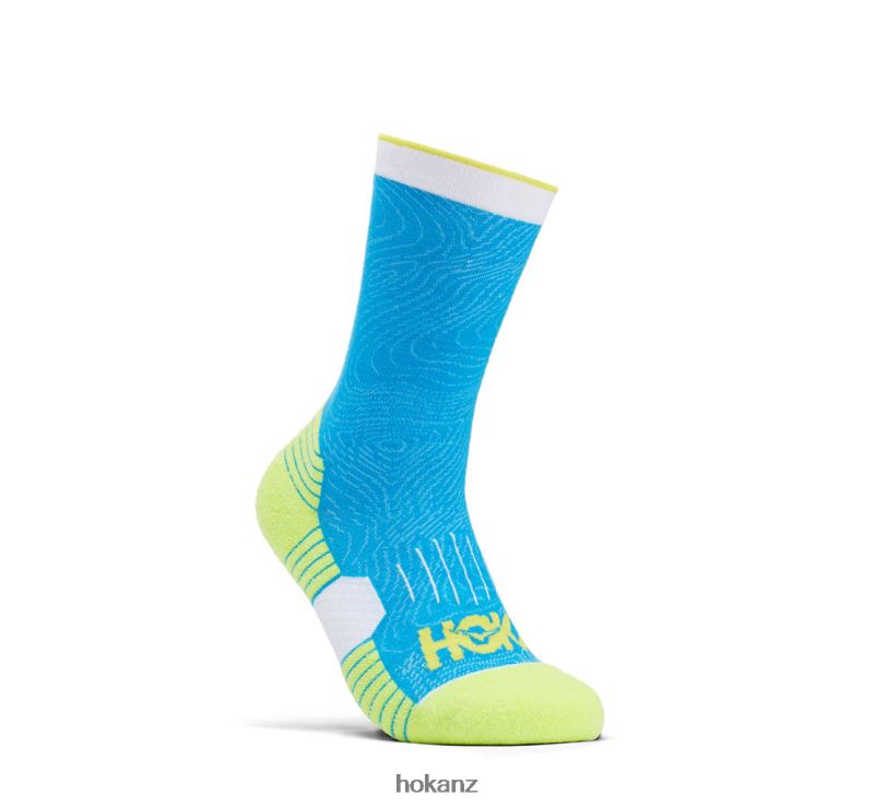 Hoka Women Crew Run Sock 482TD387 Diva Blue/Citrus