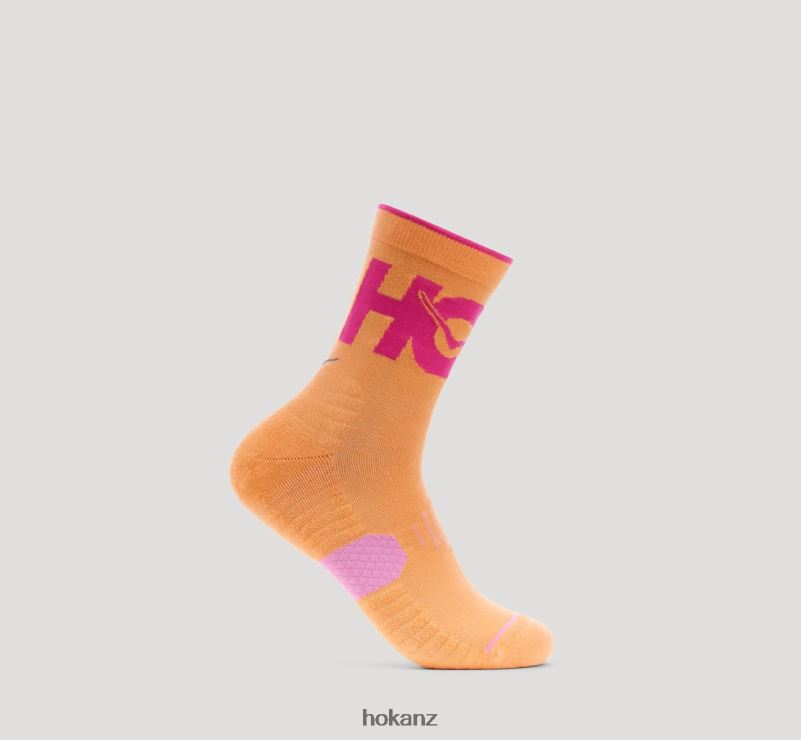 Hoka Women Crew Run Sock 482TD388 Mock Orange