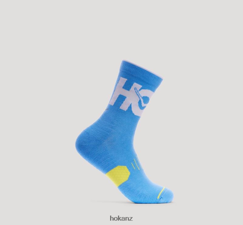 Hoka Women Crew Run Sock 482TD389 Diva Blue/Citrus