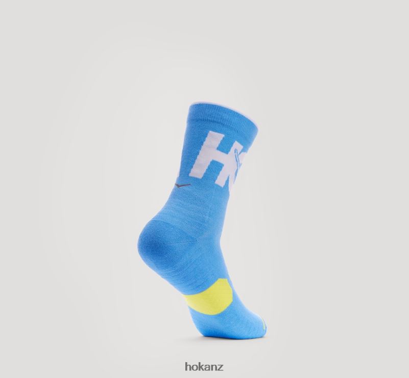 Hoka Women Crew Run Sock 482TD389 Diva Blue/Citrus