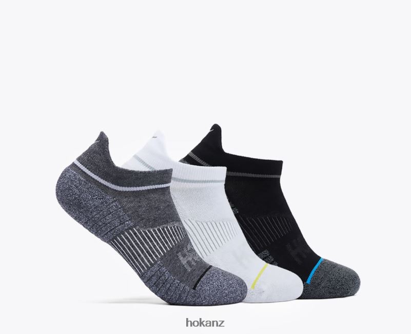 Hoka Women No-Show Run Sock 3-Pack 482TD380 White/Black/Grey