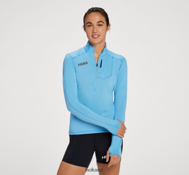 Hoka Women 1/2 Zip 482TD319 Mock Orange