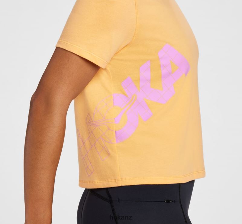 Hoka Women All-Day Tee 482TD345 Mock Orange