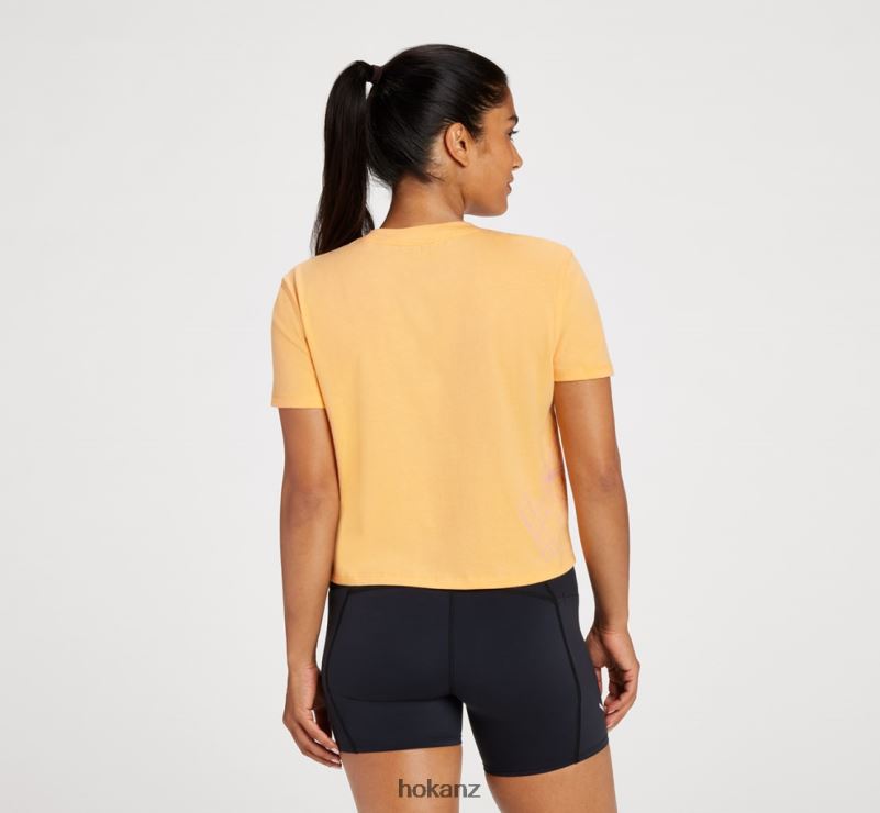 Hoka Women All-Day Tee 482TD345 Mock Orange