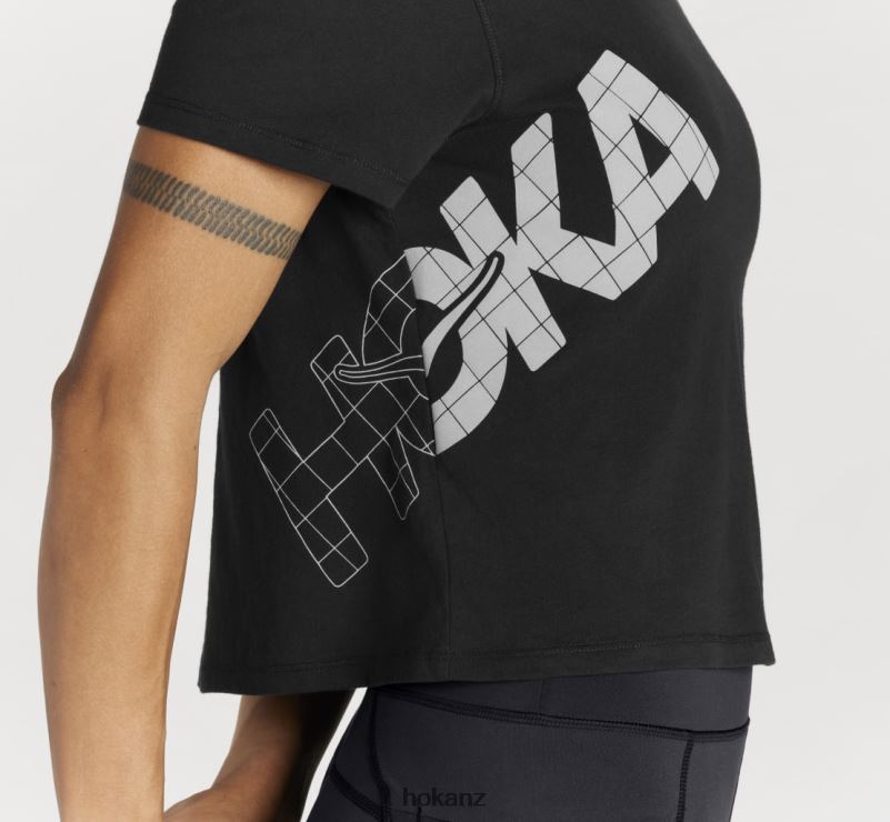 Hoka Women All-Day Tee 482TD348 Black/Harbor Mist