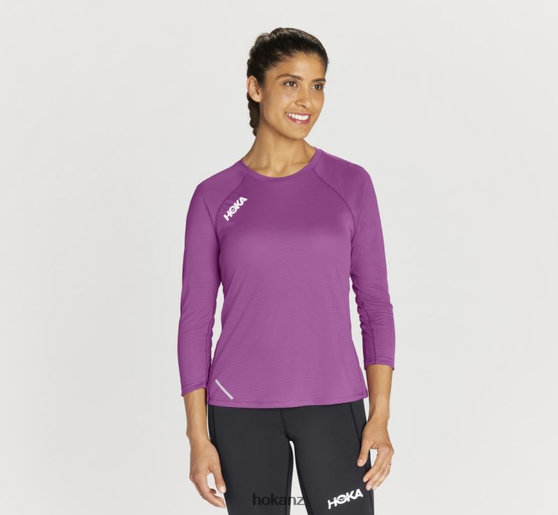 Hoka Women Glide 3/4 Sleeve 482TD328 Beautyberry