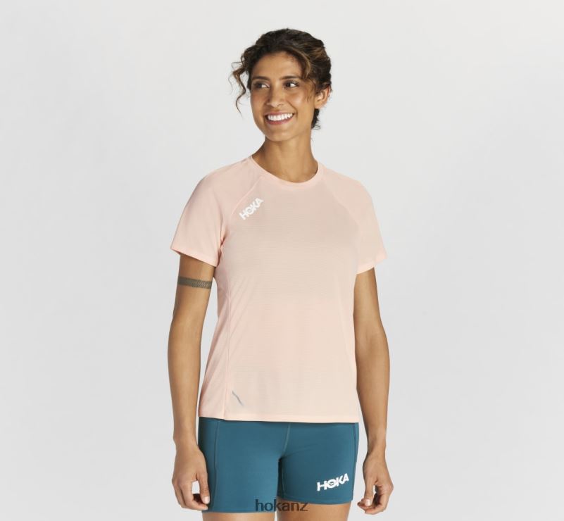 Hoka Women Glide Short Sleeve 482TD335 White