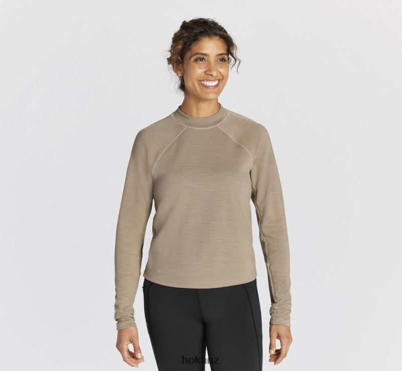 Hoka Women Merino Blend Long Sleeve 482TD350 Dune