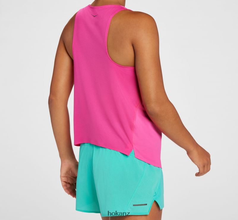 Hoka Women Tank 482TD320 Pink Yarrow