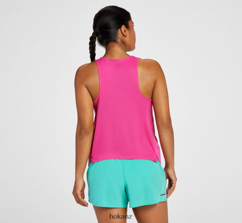 Hoka Women Tank 482TD320 Pink Yarrow
