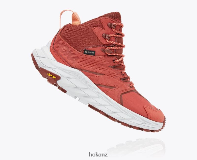 Hoka Women Anacapa Mid GTX 482TD174 Hot Sauce/Cherry Mahogany