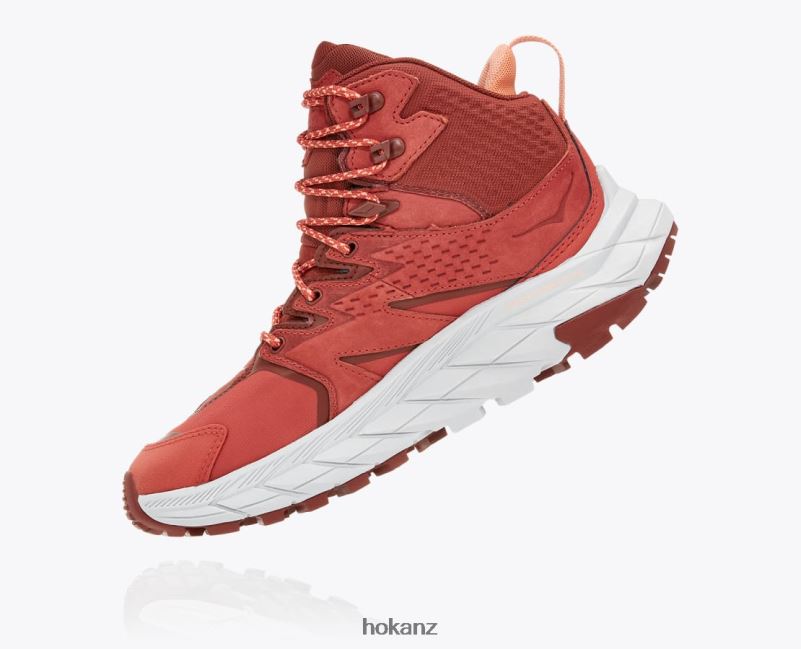 Hoka Women Anacapa Mid GTX 482TD174 Hot Sauce/Cherry Mahogany