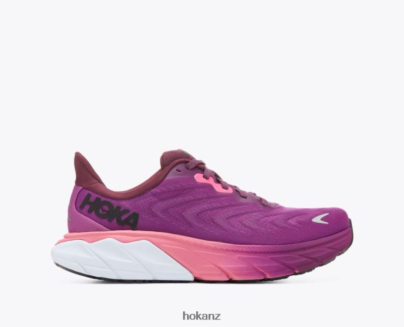 Hoka Women Arahi 6 482TD24 Grape Wine/Beautyberry