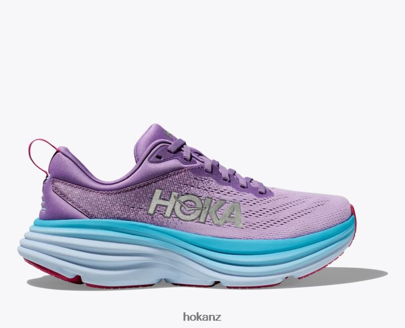 Hoka Women Bondi 8 482TD11 Chalk Violet/Pastel Lilac