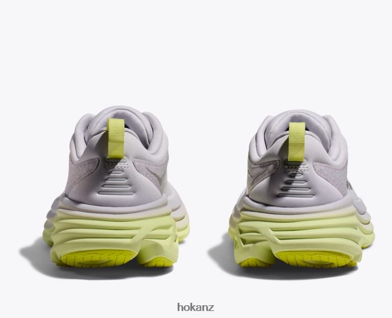Hoka Women Bondi 8 482TD13 Nimbus Cloud/Luminary Green