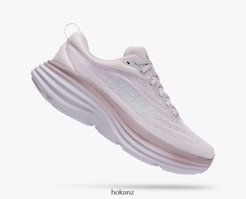 Hoka Women Bondi 8 482TD17 Lilac Marble/Elderberry