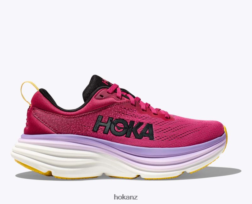 Hoka Women Bondi 8 482TD8 Cherries Jubilee/Pink Yarrow