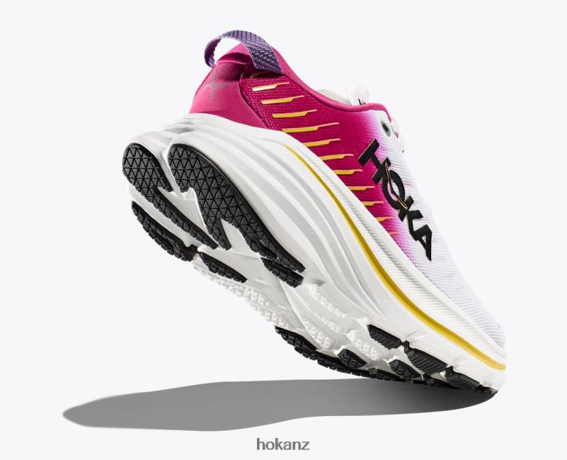 Hoka Women Bondi X 482TD55 Blanc De Blanc/Pink Yarrow