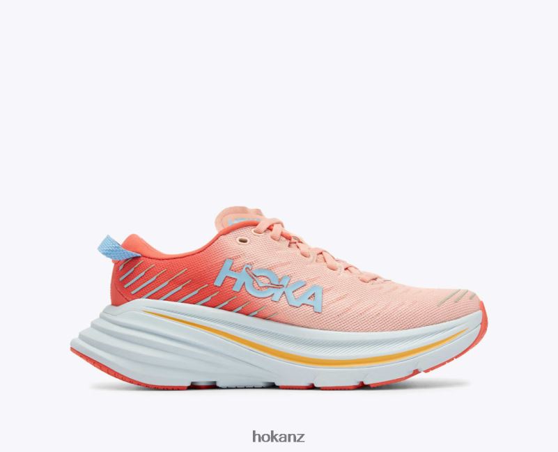 Hoka Women Bondi X 482TD56 Camellia/Peach Parfait