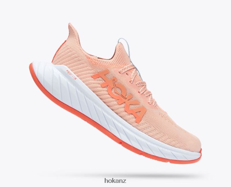 Hoka Women Carbon X 3 482TD46 Peach Parfait/Summer Song