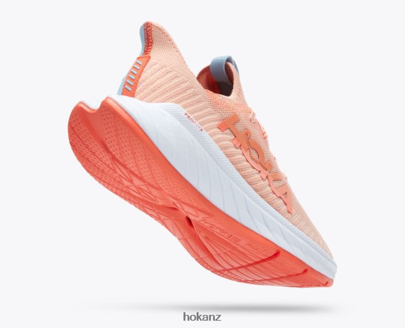 Hoka Women Carbon X 3 482TD46 Peach Parfait/Summer Song