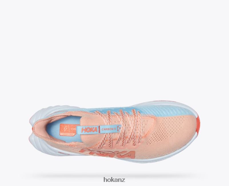 Hoka Women Carbon X 3 482TD46 Peach Parfait/Summer Song