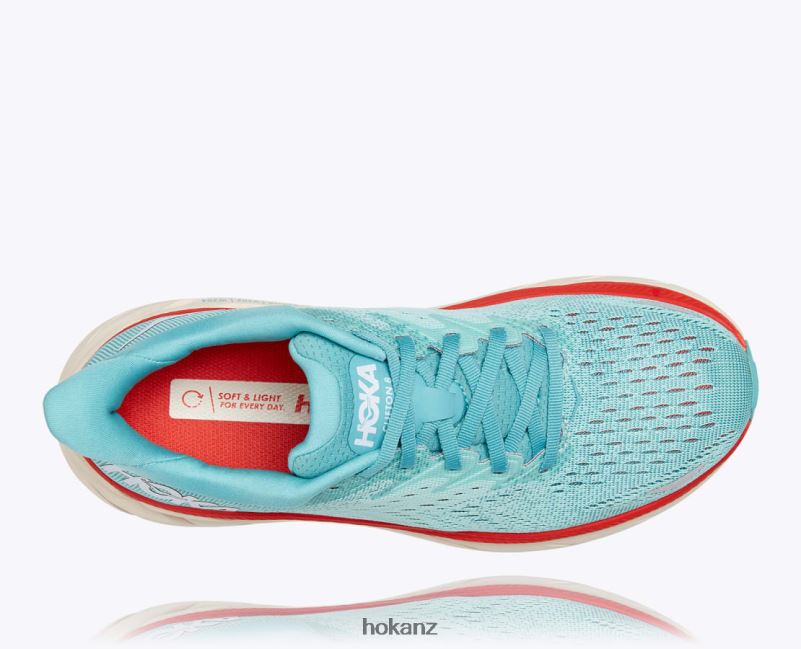 Hoka Women Clifton 8 482TD213 Aquarelle/Eggshell Blue