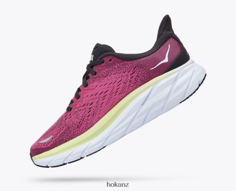 Hoka Women Clifton 8 482TD217 Blue Graphite/Ibis Rose