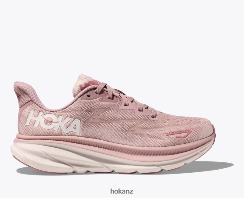 Hoka Women Clifton 9 482TD5 Pale Mauve/Peach Whip