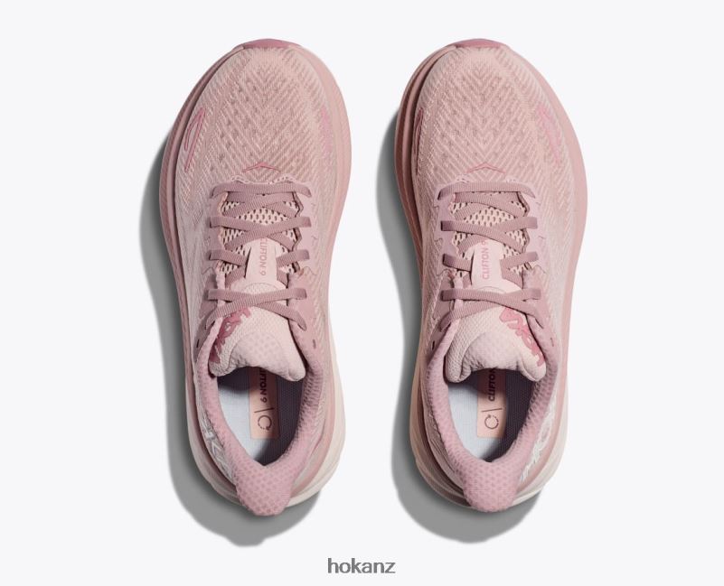 Hoka Women Clifton 9 482TD5 Pale Mauve/Peach Whip