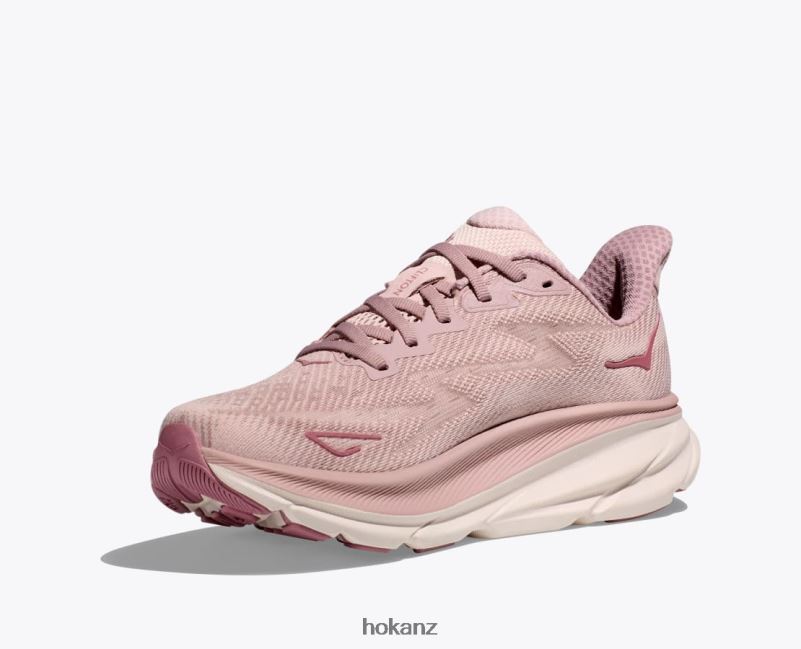 Hoka Women Clifton 9 482TD5 Pale Mauve/Peach Whip
