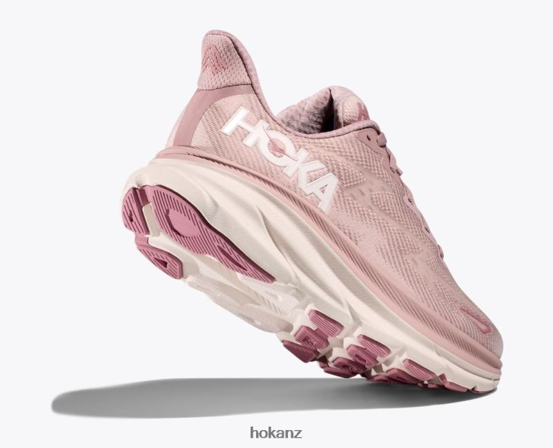 Hoka Women Clifton 9 482TD5 Pale Mauve/Peach Whip