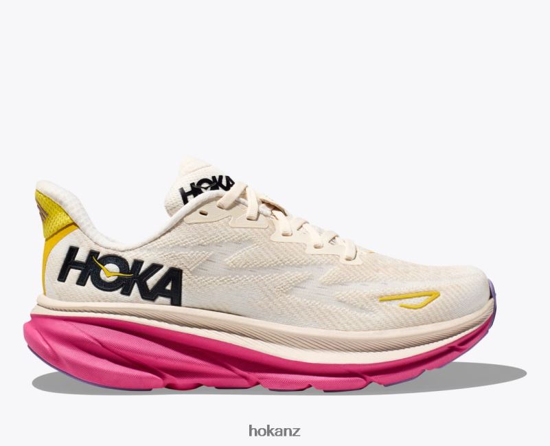 Hoka Women Clifton 9 482TD7 Eggnog/Blanc De Blanc