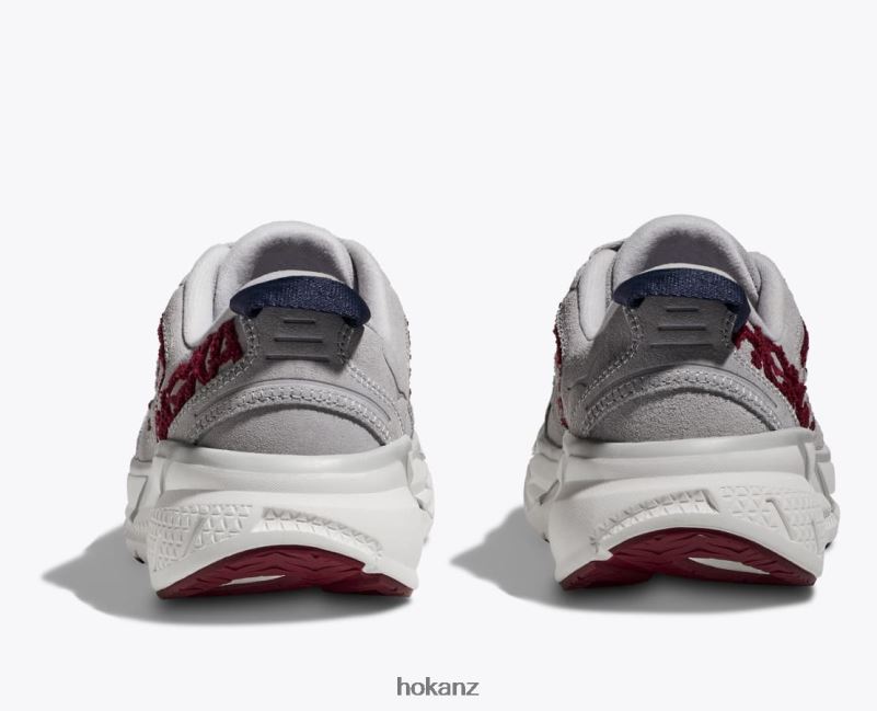 Hoka Women Clifton L Embroidery 482TD202 Lunar Rock/Cabernet