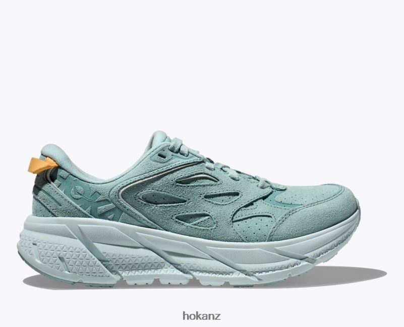 Hoka Women Clifton L Suede 482TD66 Cloud Blue/Ice Flow