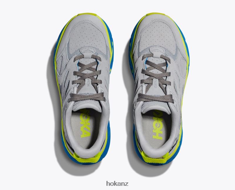 Hoka Women Clifton L Suede 482TD67 Lunar Rock/Diva Blue