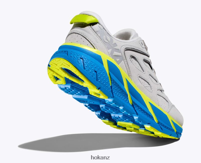 Hoka Women Clifton L Suede 482TD67 Lunar Rock/Diva Blue