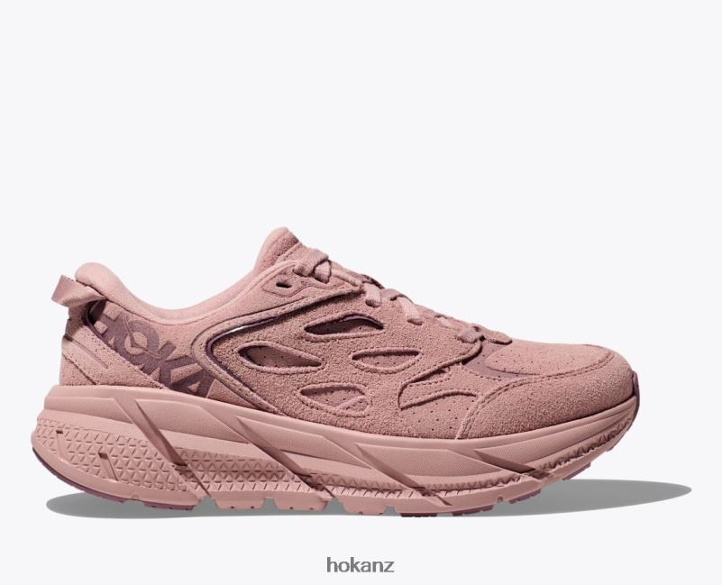 Hoka Women Clifton L Suede 482TD68 Pale Mauve