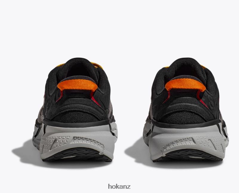 Hoka Women Clifton L Suede 482TD69 Black/Lunar Rock