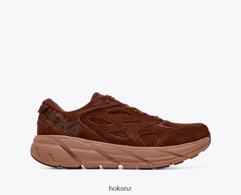 Hoka Women Clifton L Suede 482TD73 Cappuccino/Cork