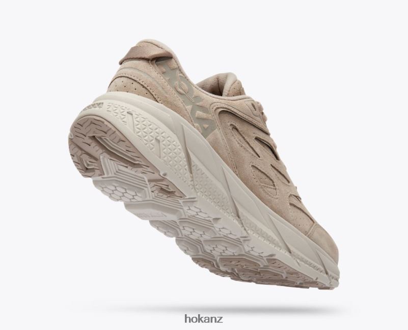Hoka Women Clifton L Suede 482TD75 Simply Taupe/Pumice Stone