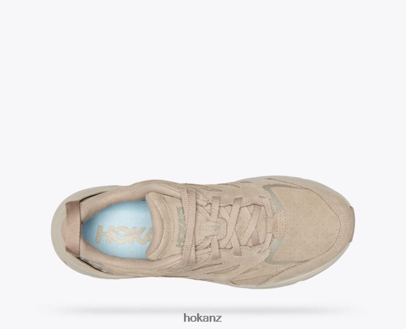 Hoka Women Clifton L Suede 482TD75 Simply Taupe/Pumice Stone