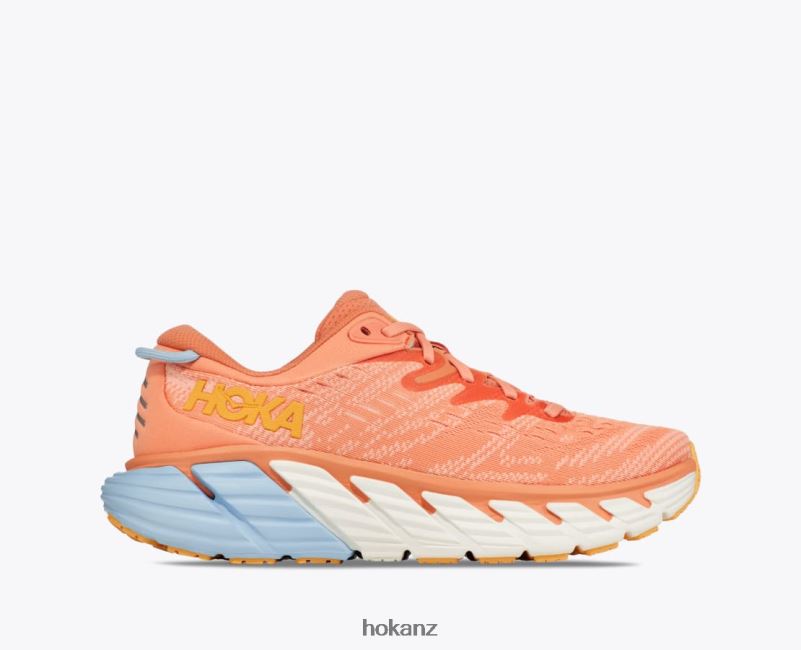Hoka Women Gaviota 4 482TD19 Shell Coral/Peach Parfait