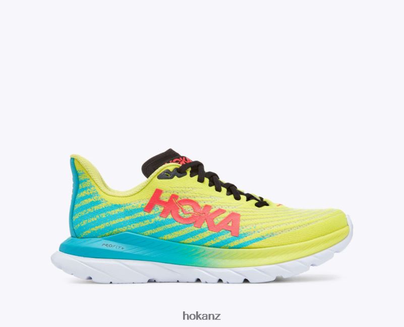 Hoka Women Mach 5 482TD29 Evening Primrose/Scuba Blue