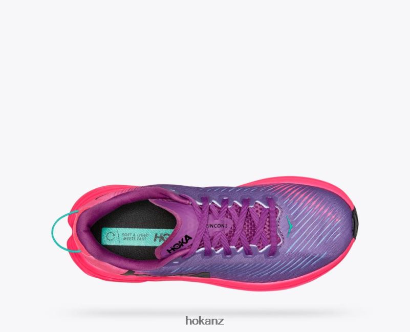 Hoka Women Rincon 3 482TD231 Beautyberry/Knockout Pink