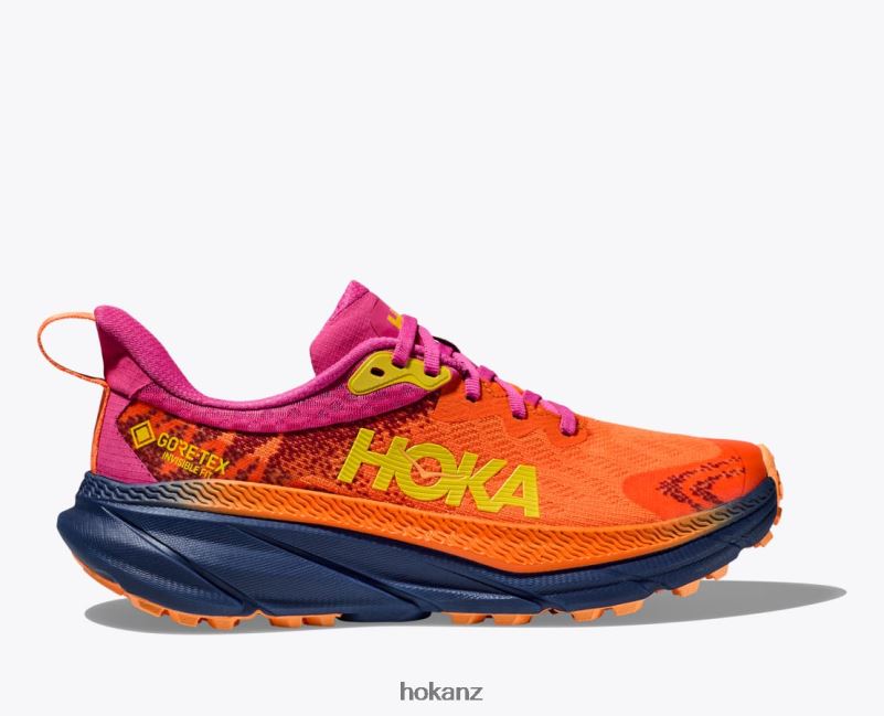 Hoka Women Challenger 7 GTX 482TD95 Vibrant Orange/Pink Yarrow