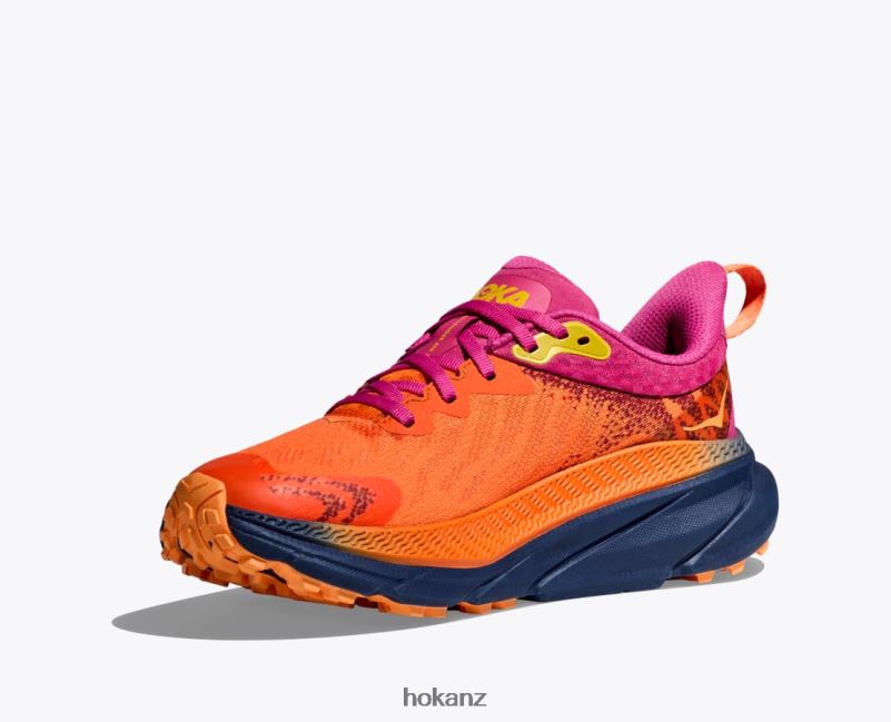 Hoka Women Challenger 7 GTX 482TD95 Vibrant Orange/Pink Yarrow