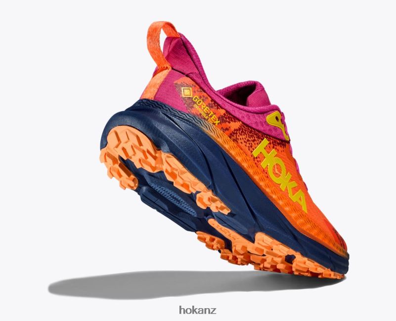 Hoka Women Challenger 7 GTX 482TD95 Vibrant Orange/Pink Yarrow