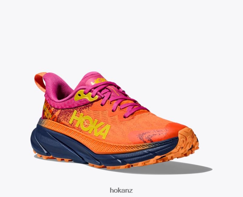 Hoka Women Challenger 7 GTX 482TD95 Vibrant Orange/Pink Yarrow